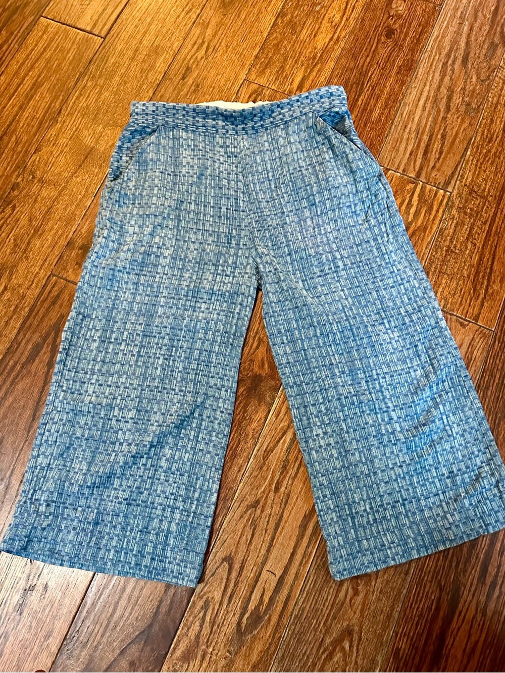 Cropped Ace and Jig wide-leg pants in Echo textile